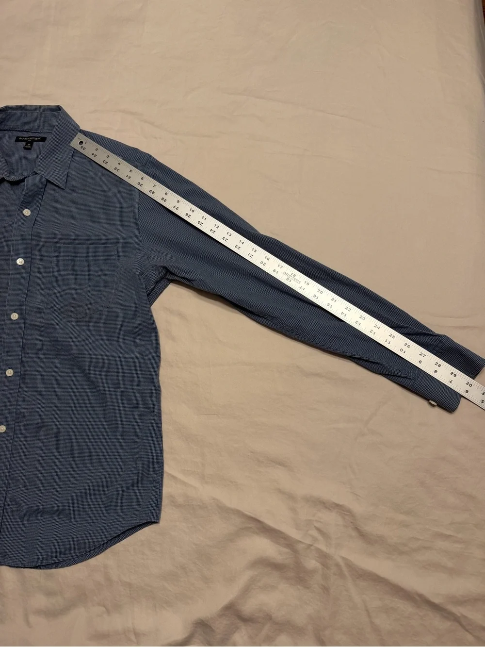 Banana Republic Button Front Shirt Size M Blue